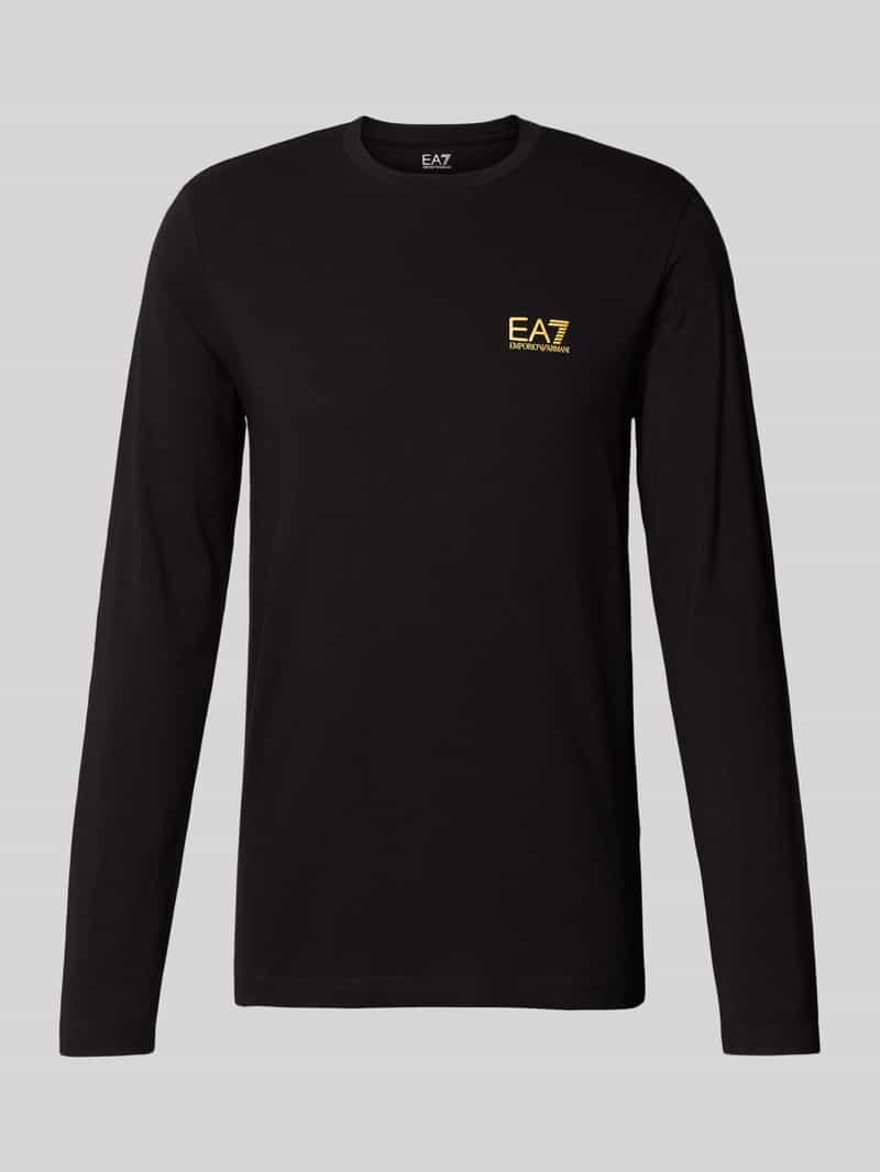 EA7 Emporio Armani Shirt met lange mouwen en labelprint