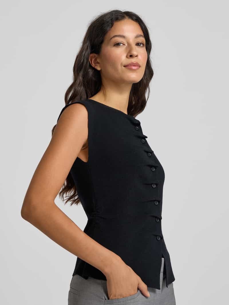 SUNCOO PARIS Gebreid shirt met ruches model 'PAGNI'