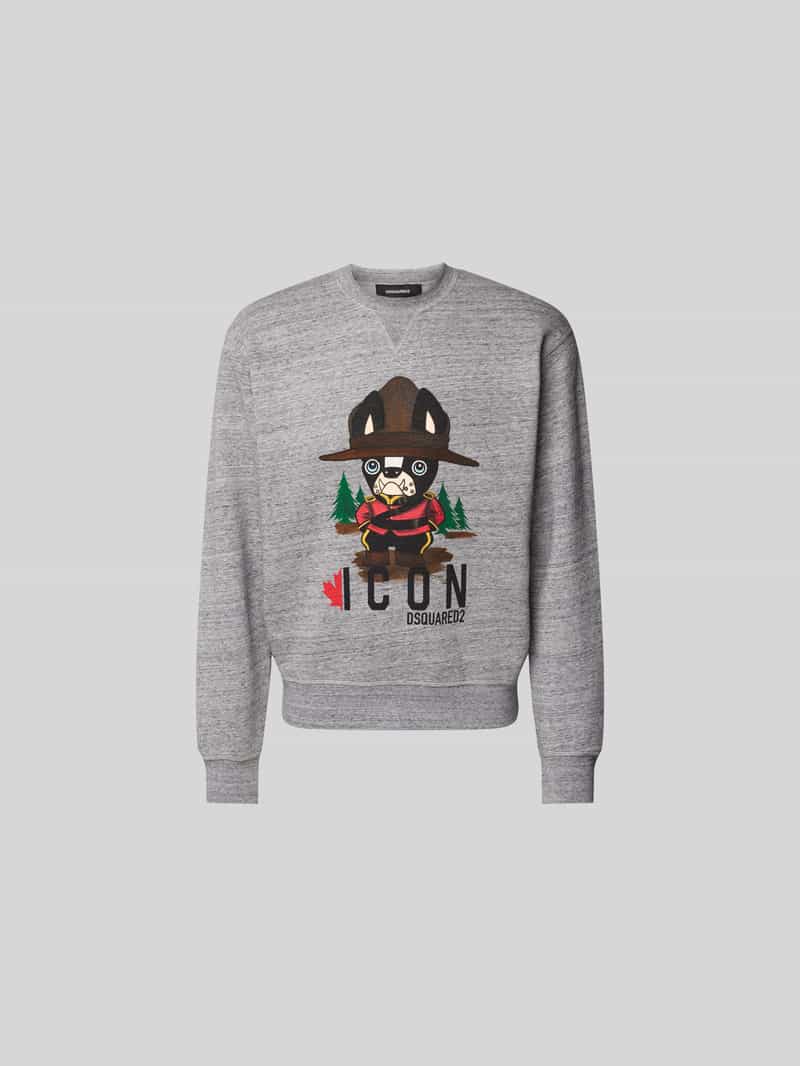 Sweatshirt met labelprint