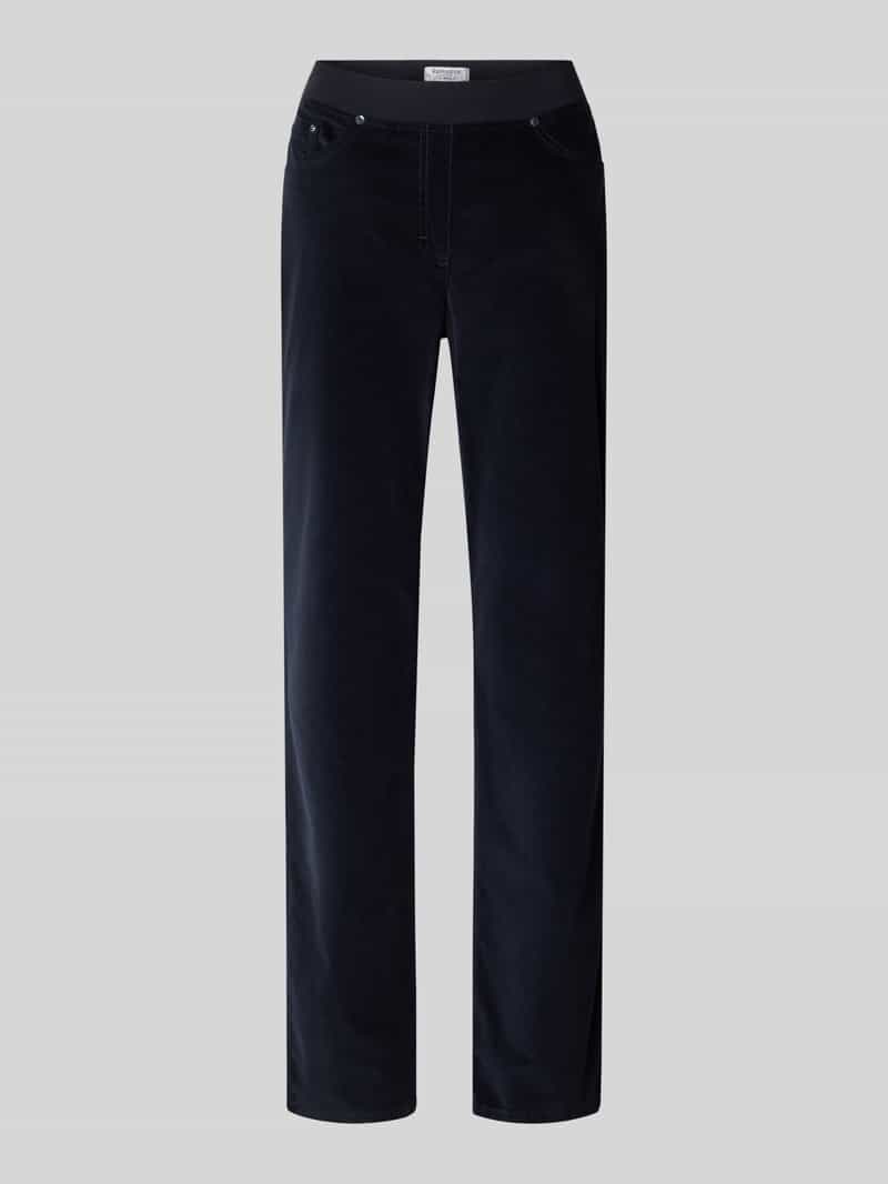 Raphaela By Brax Flared fit corduroy broek met viscose model 'PAMINA'