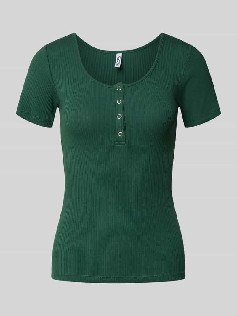 Pieces Slim fit T-shirt van katoenmix model 'KITTE'