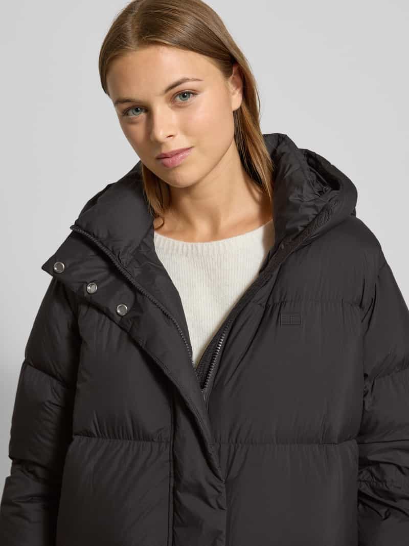 Tommy Hilfiger Regular fit lange donsjas met capuchon