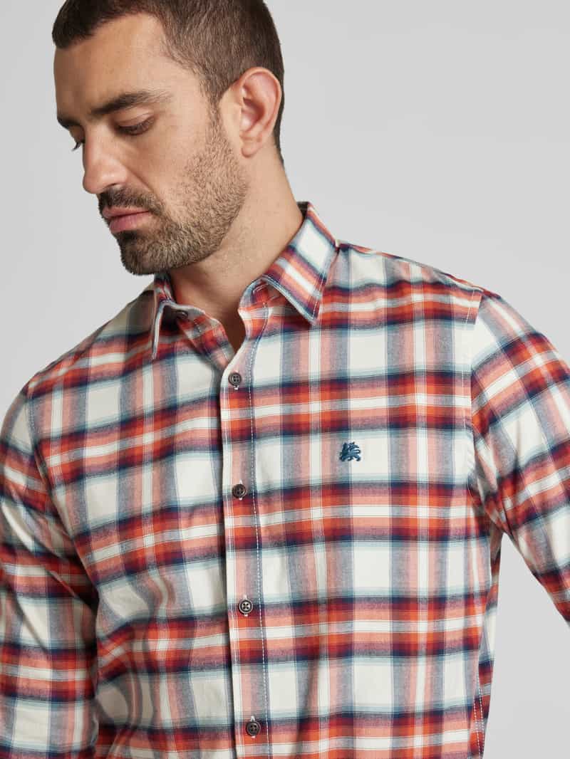 Lerros Regular fit vrijetijdsoverhemd met labelstitching