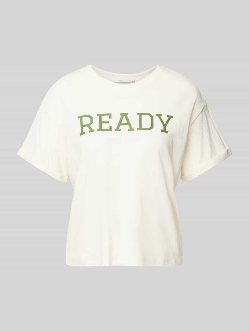 LANIUS T-shirt met statementprint