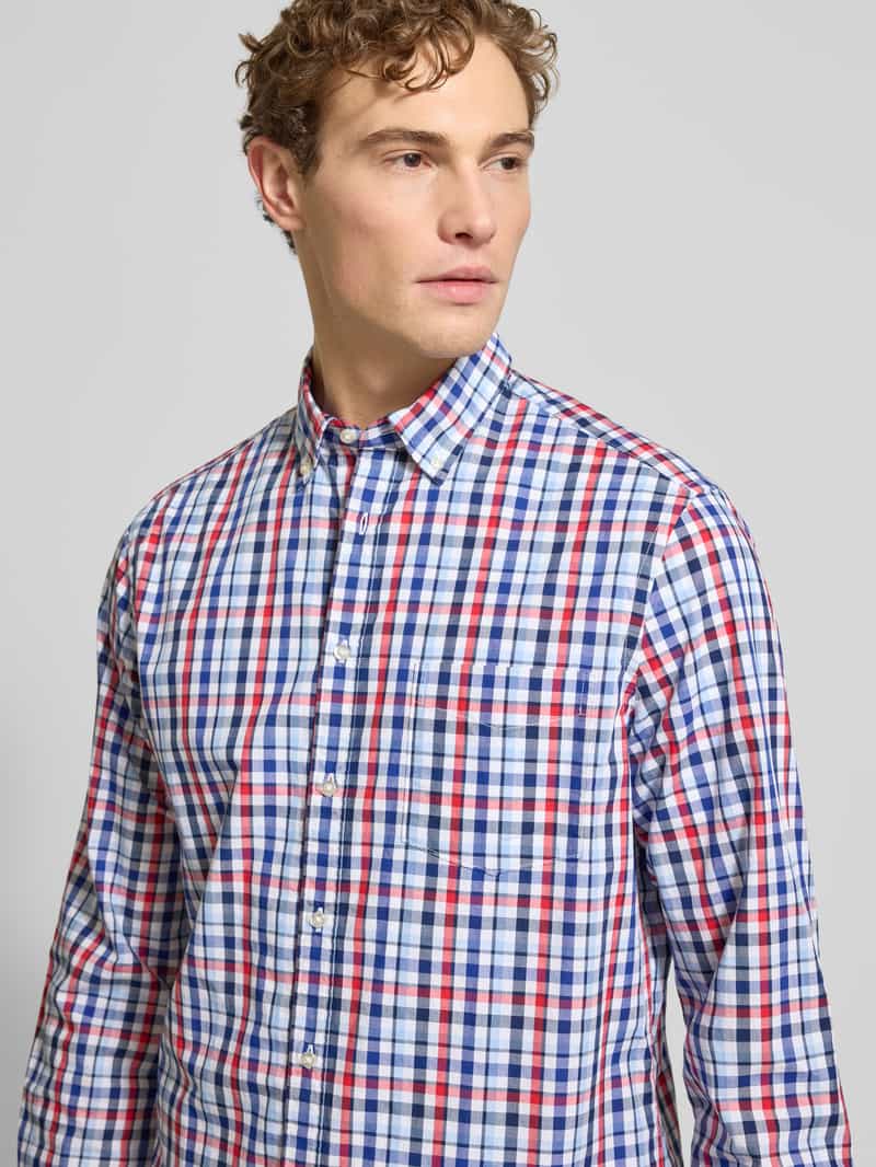 Christian Berg Men Vrijetijdsoverhemd met knoopsluiting