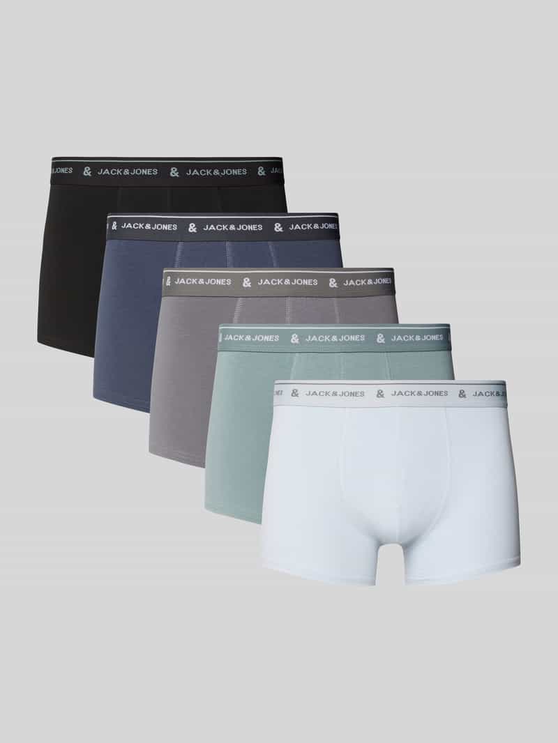 jack & jones Boxershort met elastische band met label in een set van 5 stuks model 'WYATT'