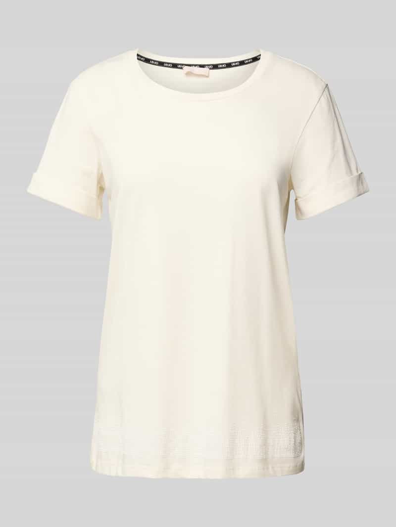 LIU JO SPORT T-shirt met geribde ronde hals