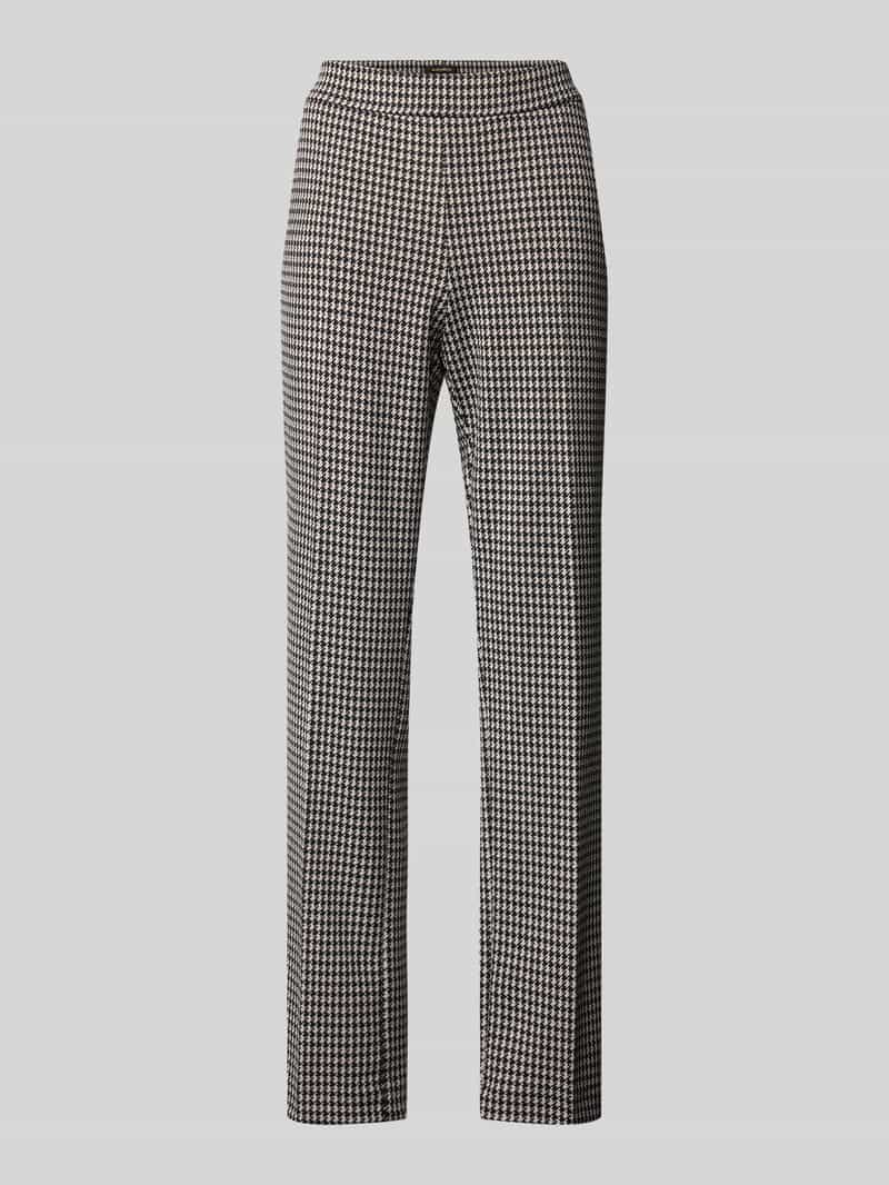 MORE & MORE Regular fit stoffen broek met persplooien model 'Pepita'