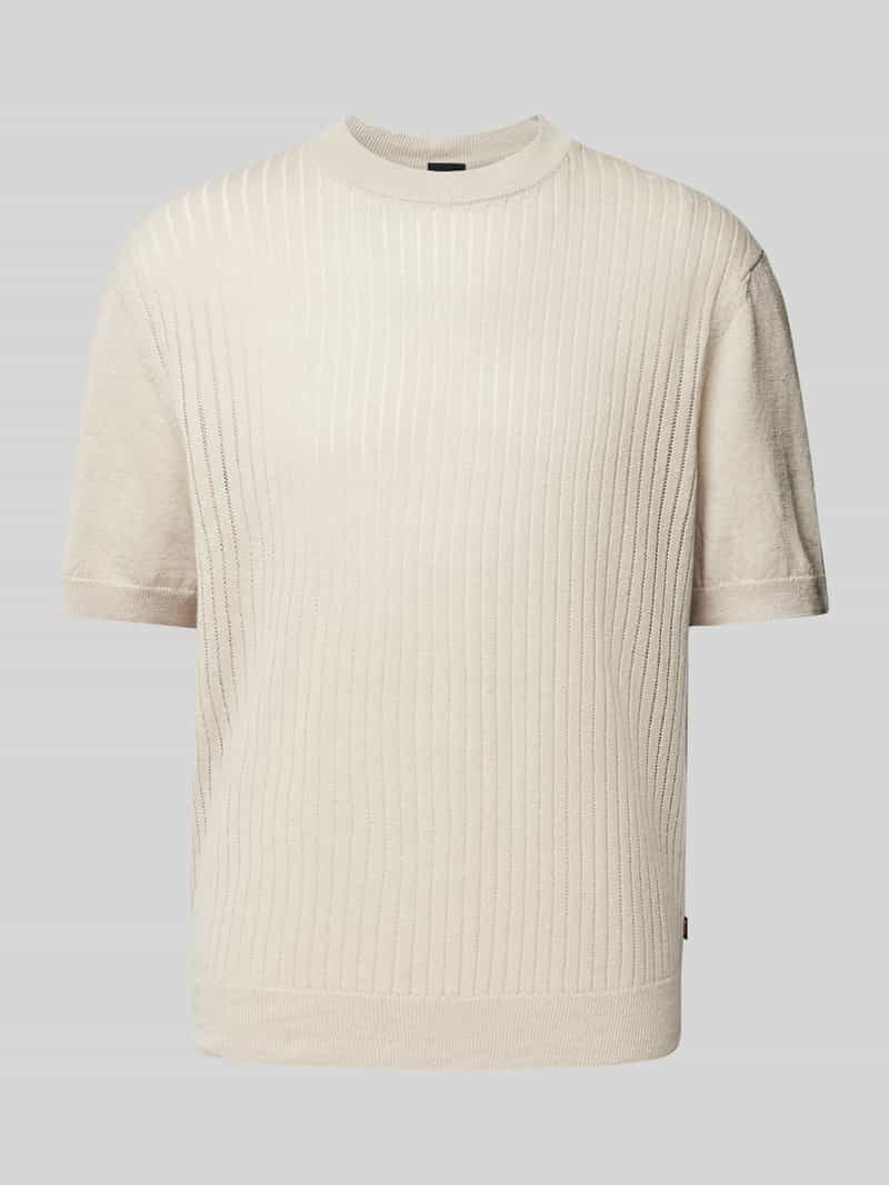 Boss Orange Oversized T-shirt van linnenmix model 'Ajordino'