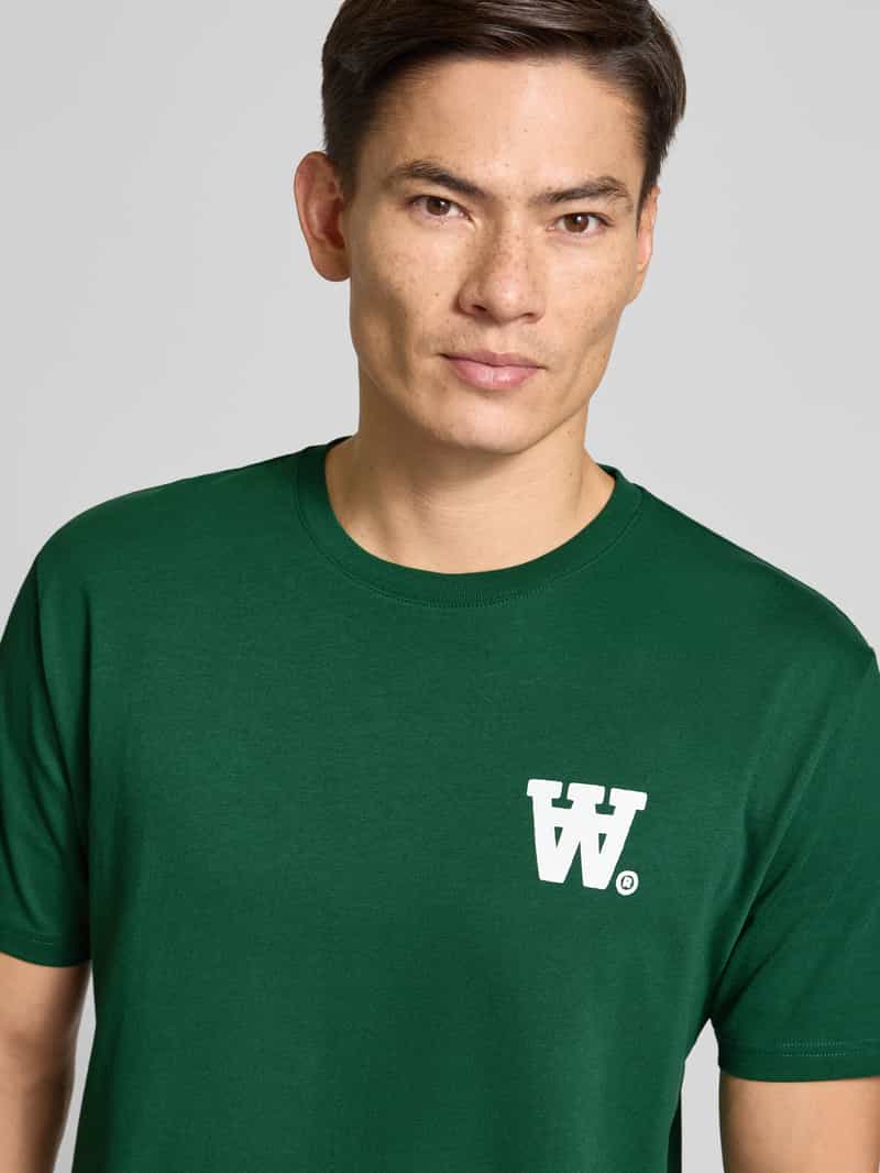 Wood T-shirt met logoprint model 'Ace'