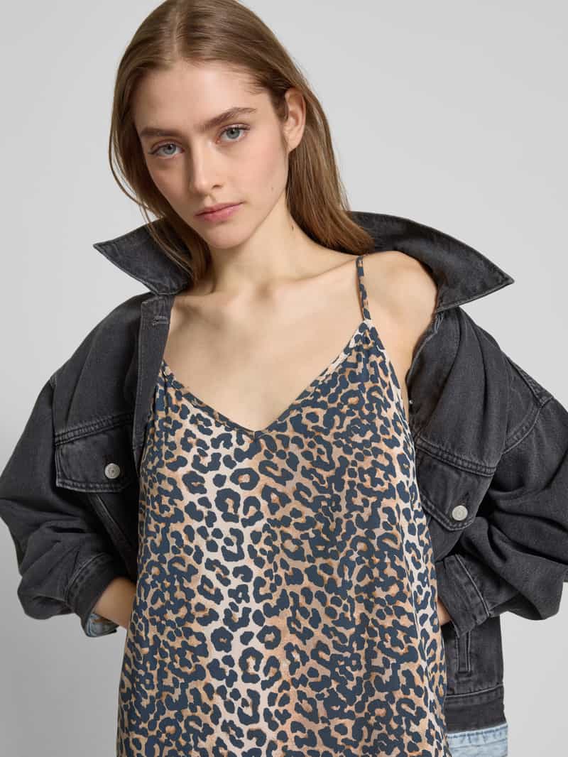Only Uitlopende mini-jurk met spaghettibandjes model 'NOVA'