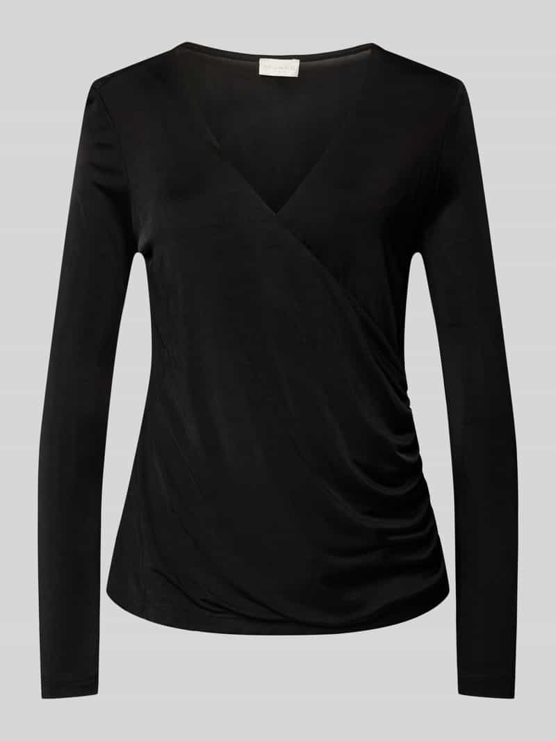 Shirt met lange mouwen en V-hals