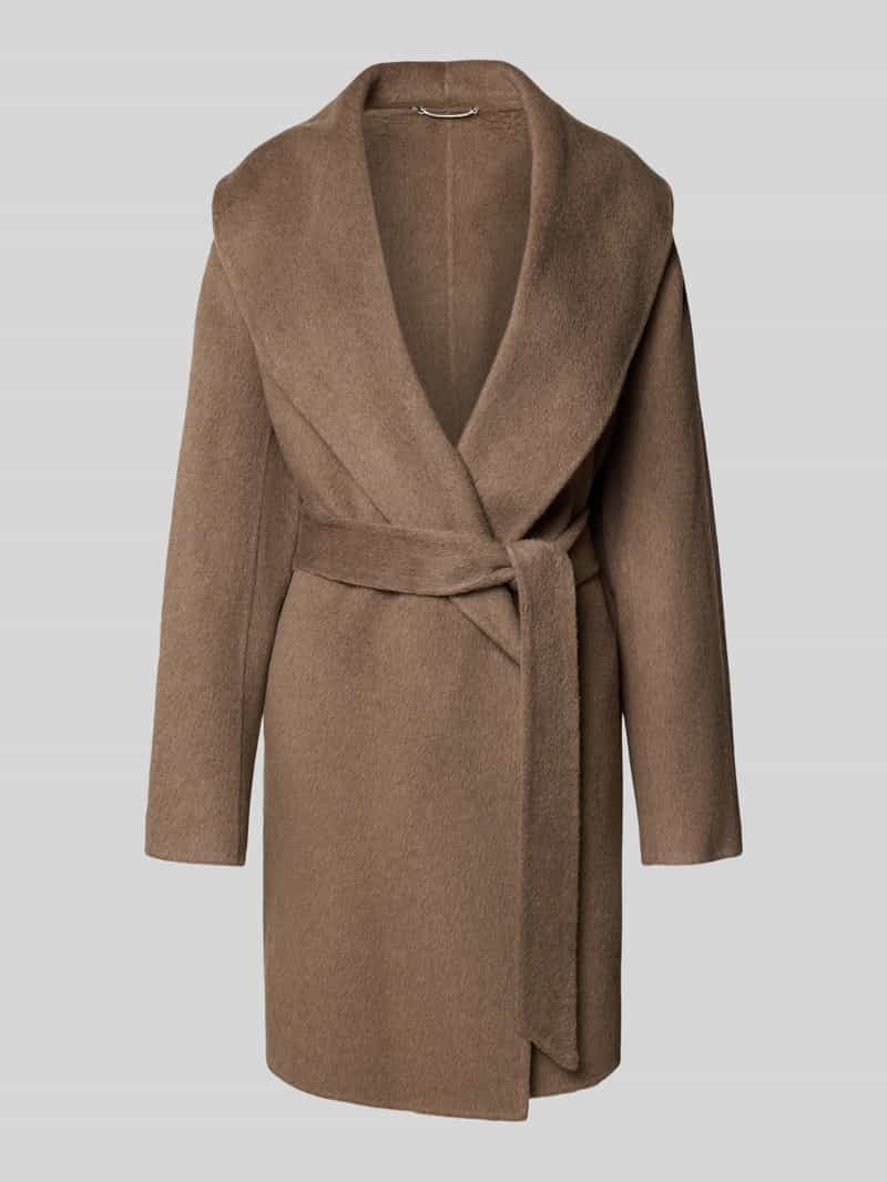 Boss Regular fit lange wollen jas met sjaalkraag model 'CARIBY'