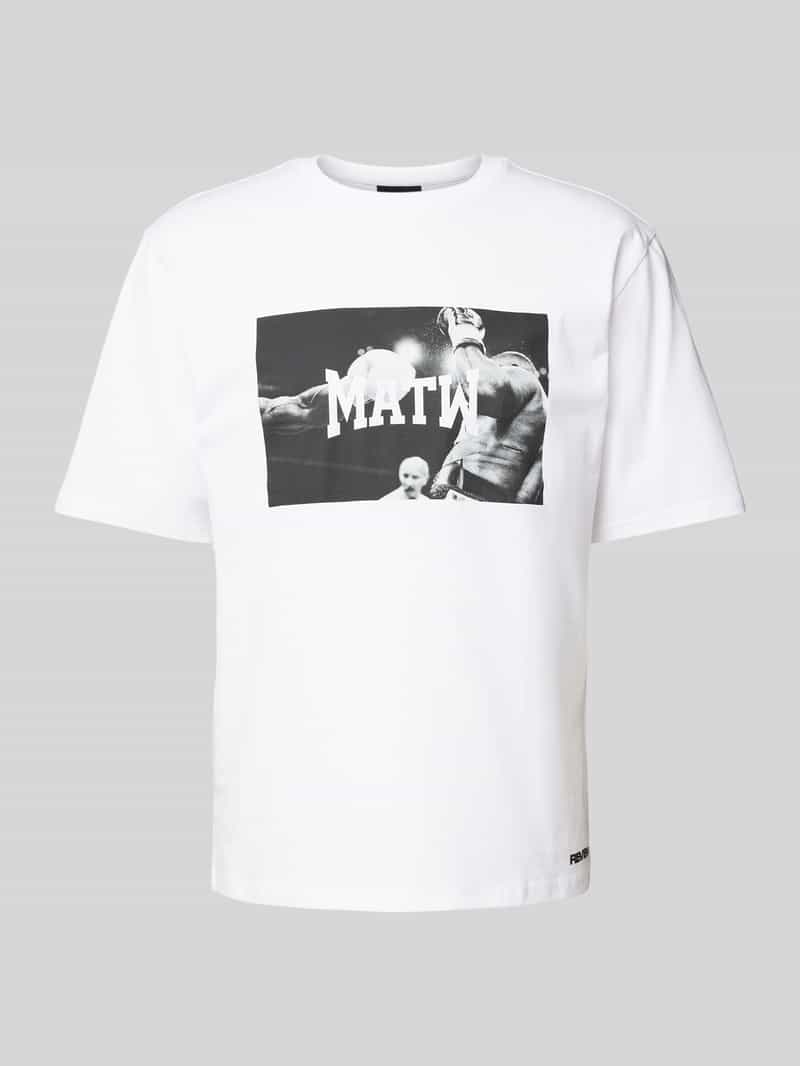 T-shirt met labelprint