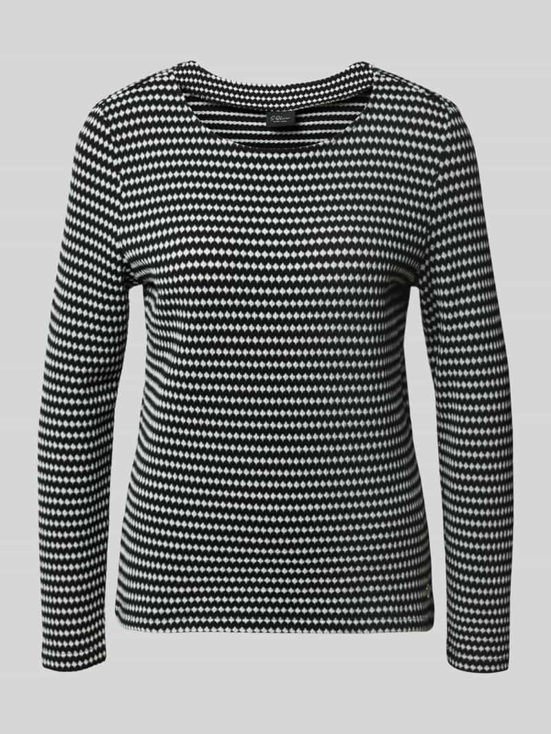 s.Oliver BLACK LABEL Regular fit shirt met lange mouwen en structuurmotief