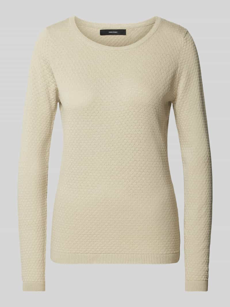 Vero Moda Regular fit gebreide pullover met ronde hals, model 'CARE STRUCTURE'