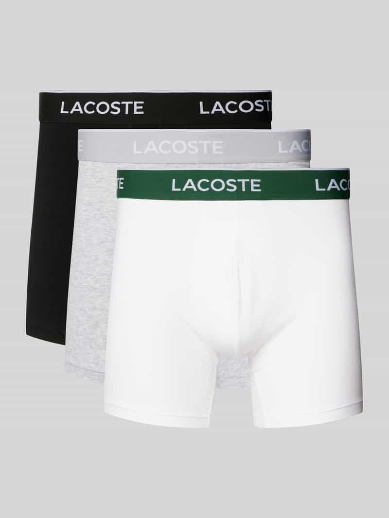 Lacoste Boxershort met elastische band met label in een set van 3 stuks