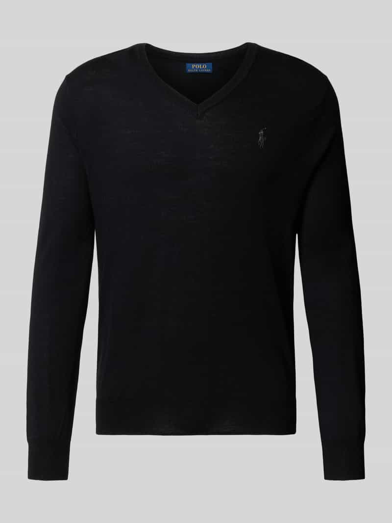 Polo Ralph Lauren Gebreide pullover van merinowol met V-hals