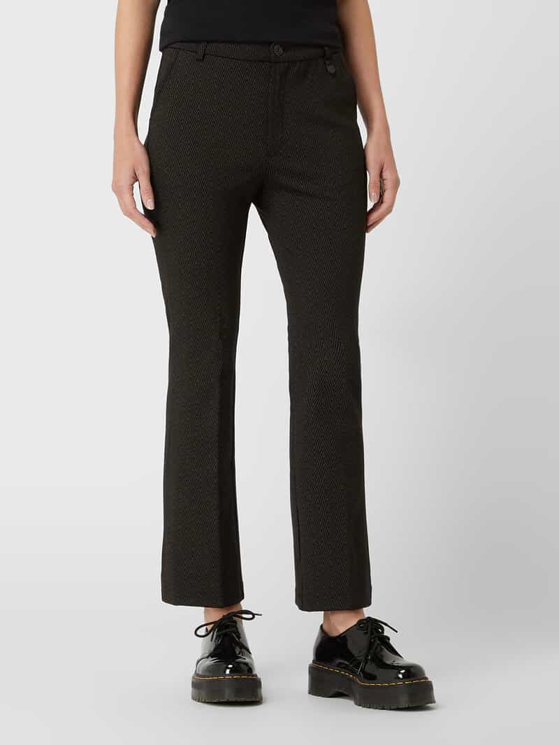 Flared cut stoffen broek met stretch, model 'Cinzia' Gang