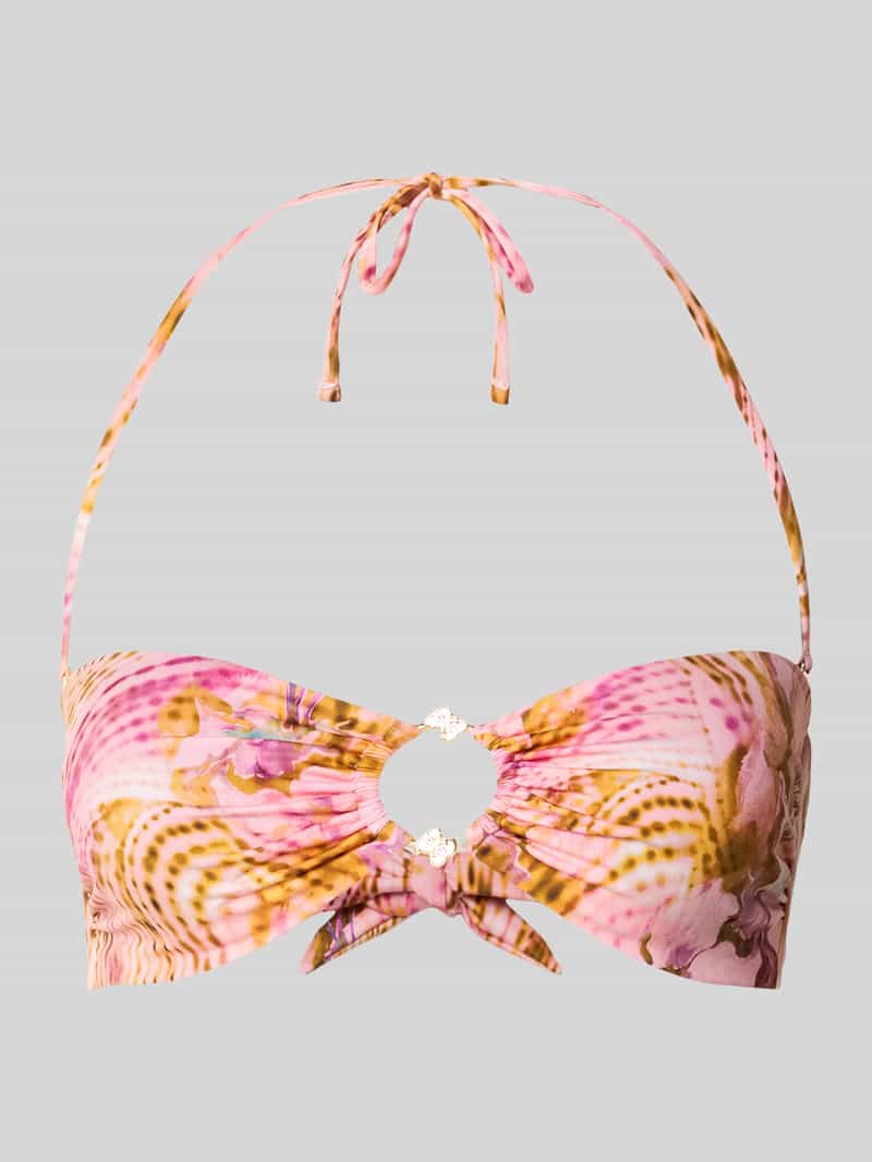 slim fit bikinitop met logodetail model 'Ines'