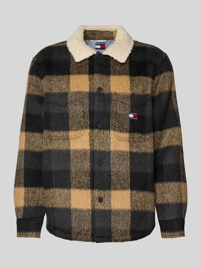 Tommy Jeans Oversized overhemdjack met teddyfleece