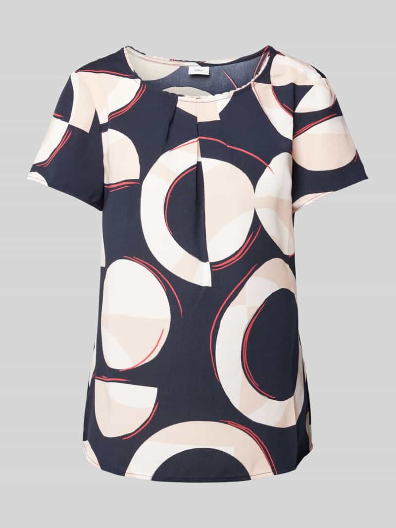 s.Oliver BLACK LABEL Regular fit blouseshirt met ronde hals
