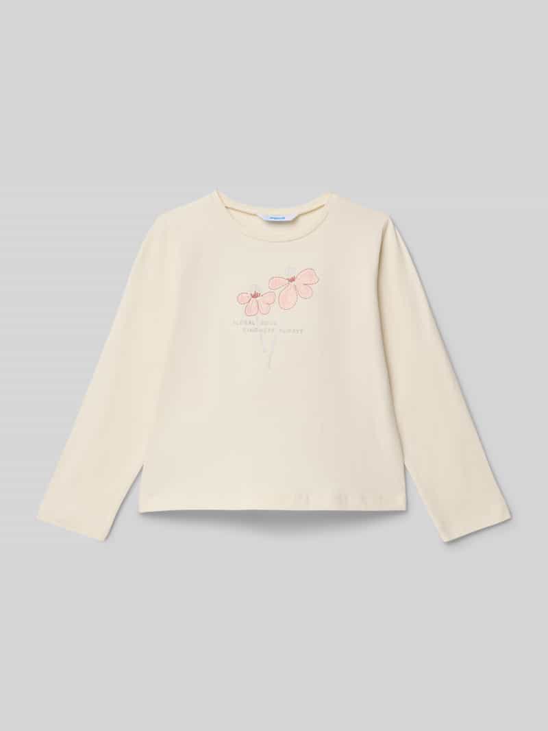 Mayoral Regular fit shirt met lange mouwen en statementprint