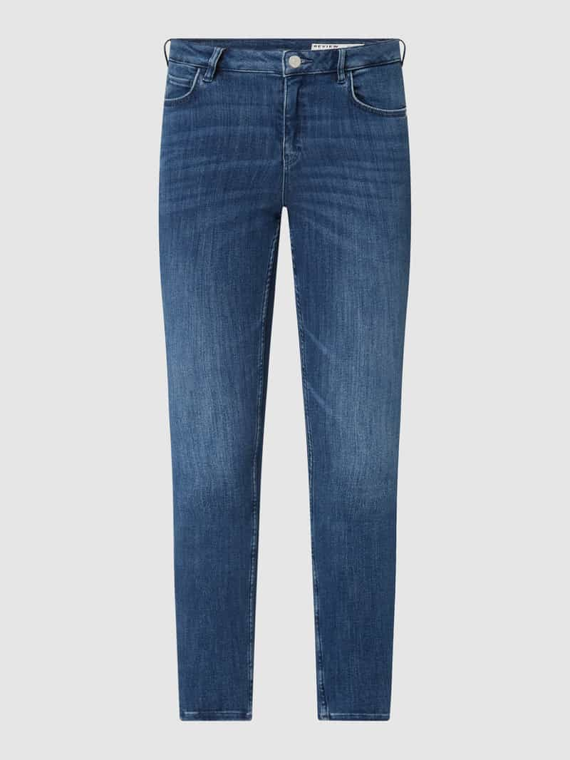 Review Slim fit jeans met stretch