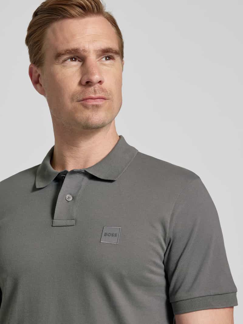 Boss Orange Poloshirt met korte knoopsluiting
