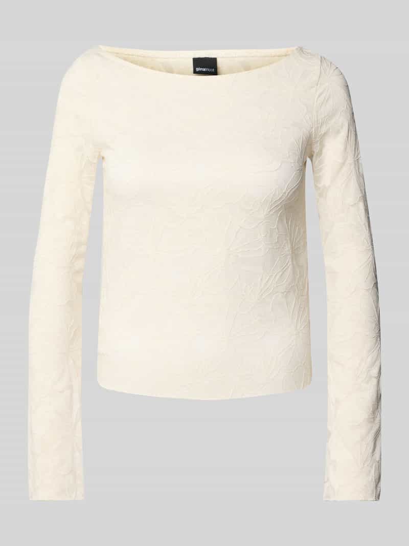 Gina Tricot Shirt met lange mouwen en etskanteffect