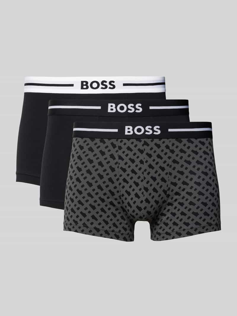Boss Boxershort met elastische band in een set van 3 stuks