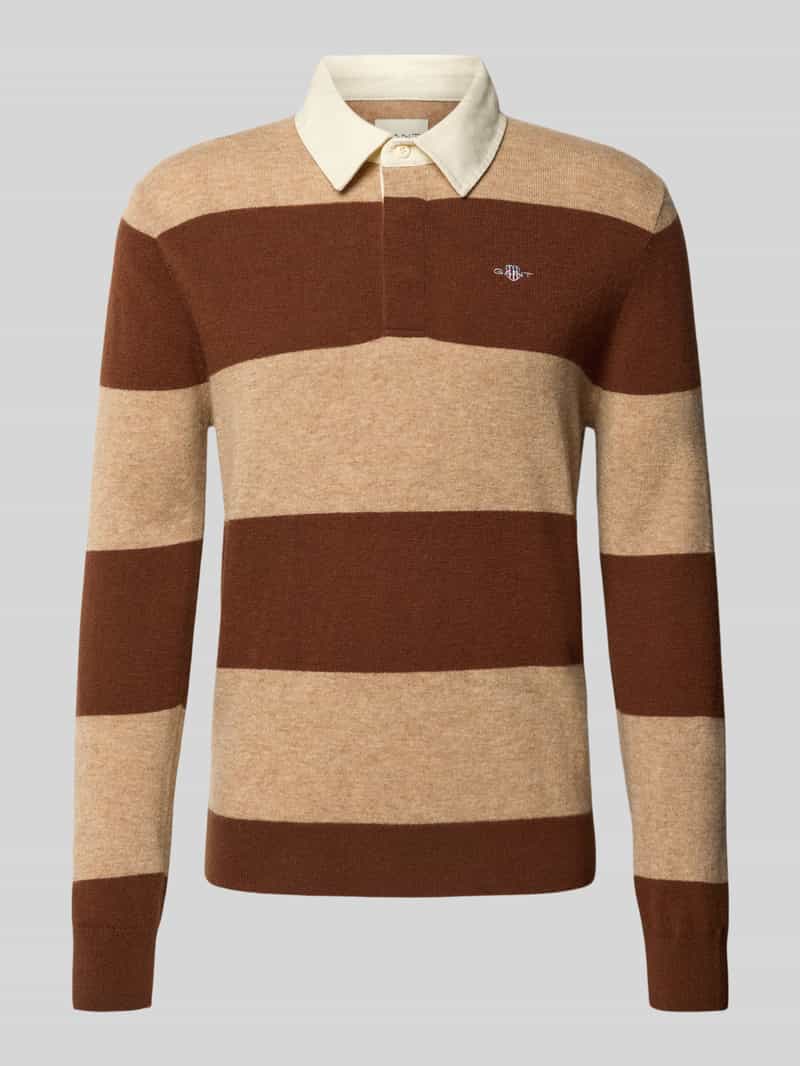 Gant Gebreide pullover met labelstitching
