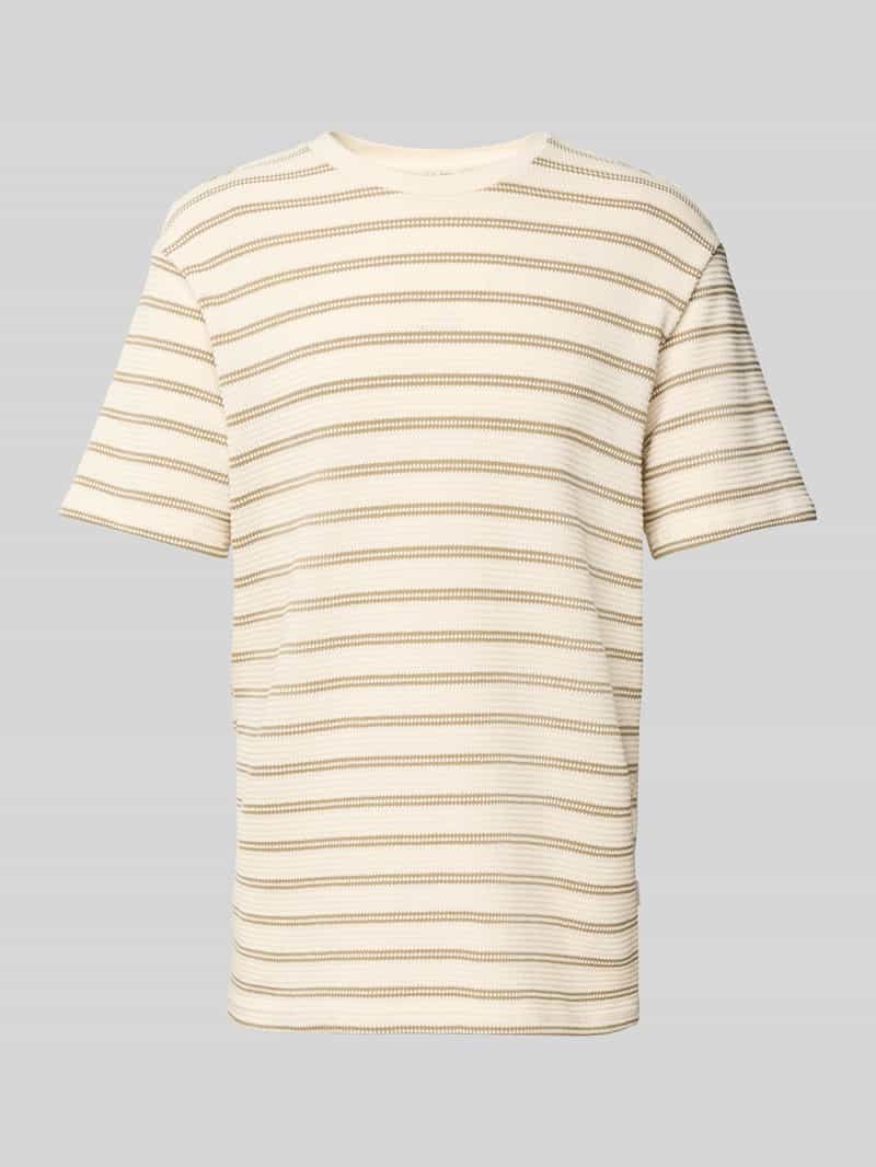 Only & Sons T-shirt met geribde ronde hals model 'IAN'