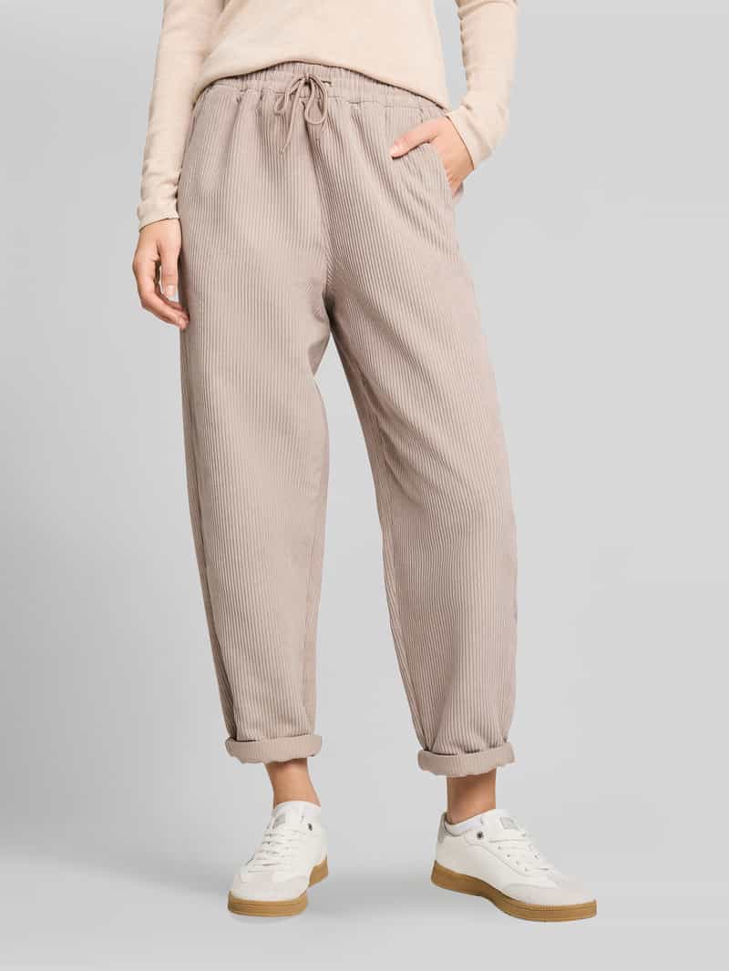 Tom Tailor Denim barrel fit corduroy broek met tunnelkoord