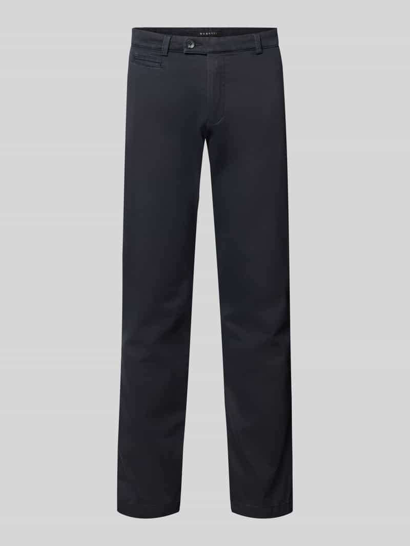bugatti Slim Fit Chino aus Baumwoll-Mix in Marine, Größe 40/32 21141034032
