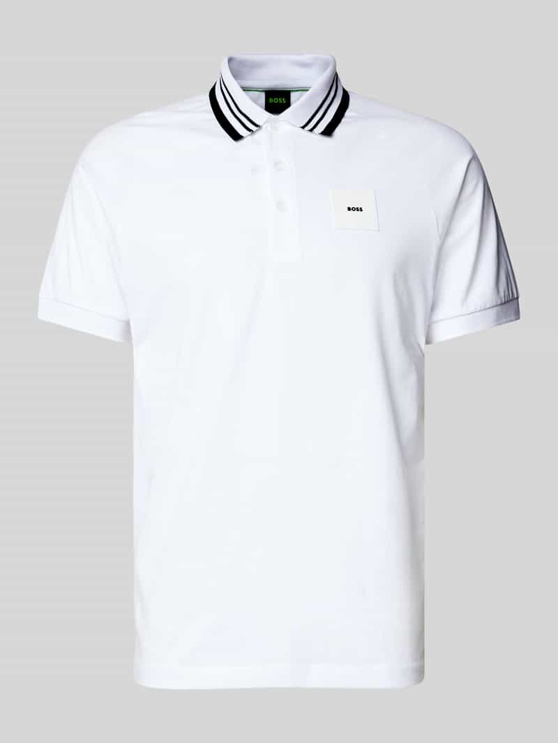 BOSS Green Regular fit poloshirt met labelbadge model 'Paddy'