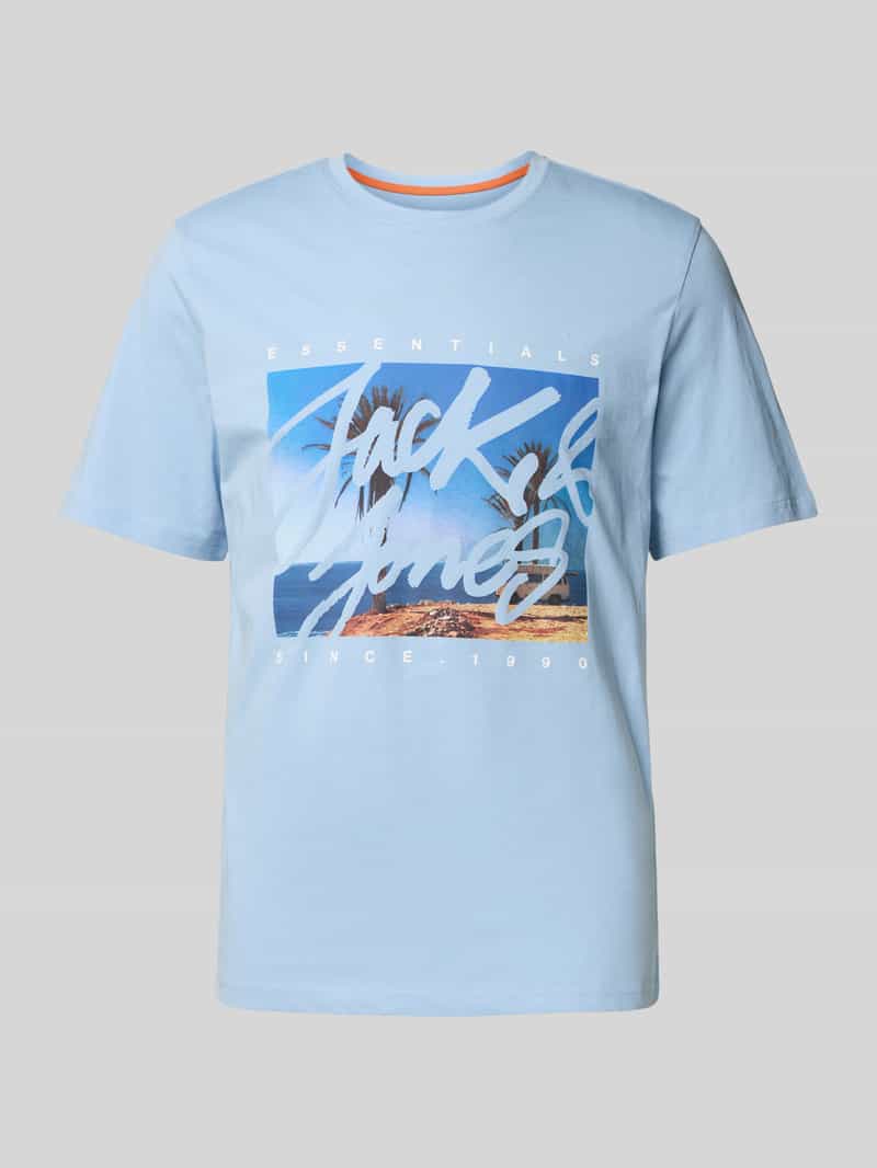 Jack & Jones Shirt met print JJCOLTON PHOTOPRINT TEE SS CREW NECK