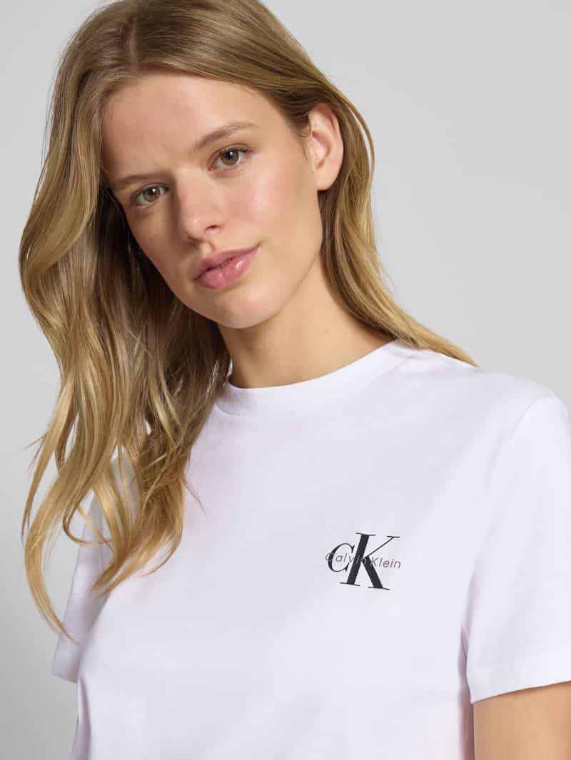 Calvin Klein Jeans T-shirt met logo in een set van 2 stuks
