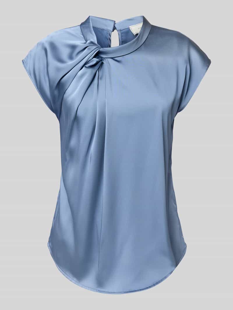 NEO NOIR Blouseshirt van satijn met knoopdetail model 'Fleur Drapy'