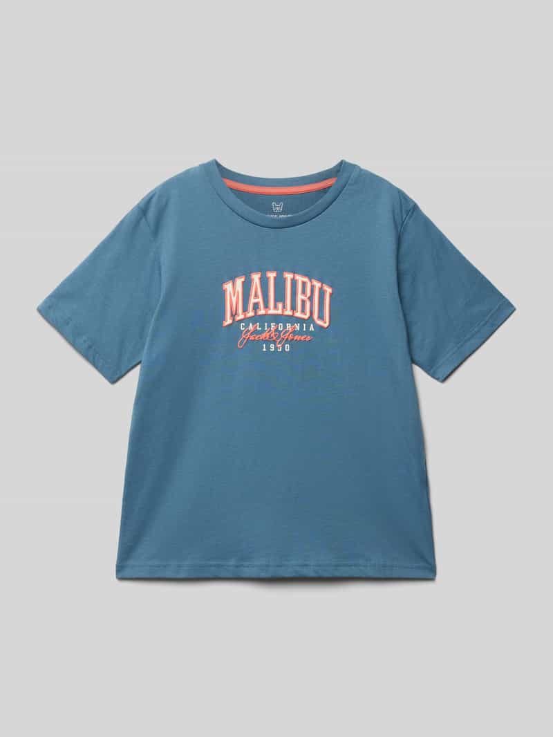 jack & jones T-shirt met labelprint model 'DETROIT'