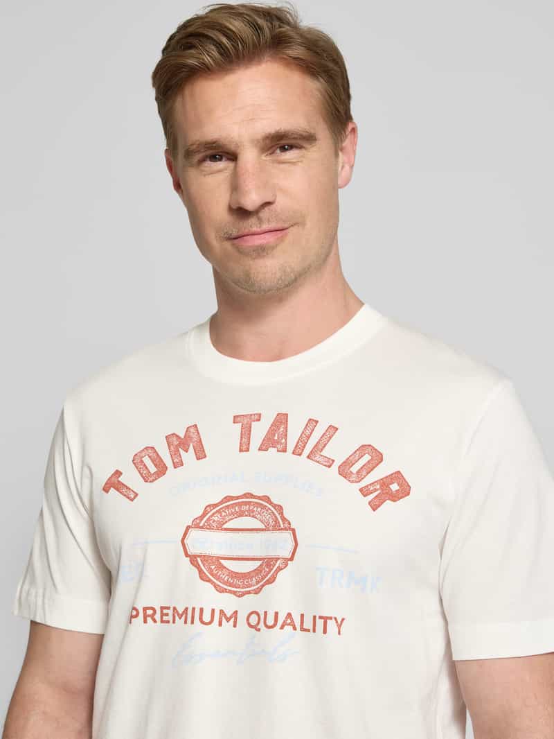Tom Tailor Regular fit T-shirt van puur katoen