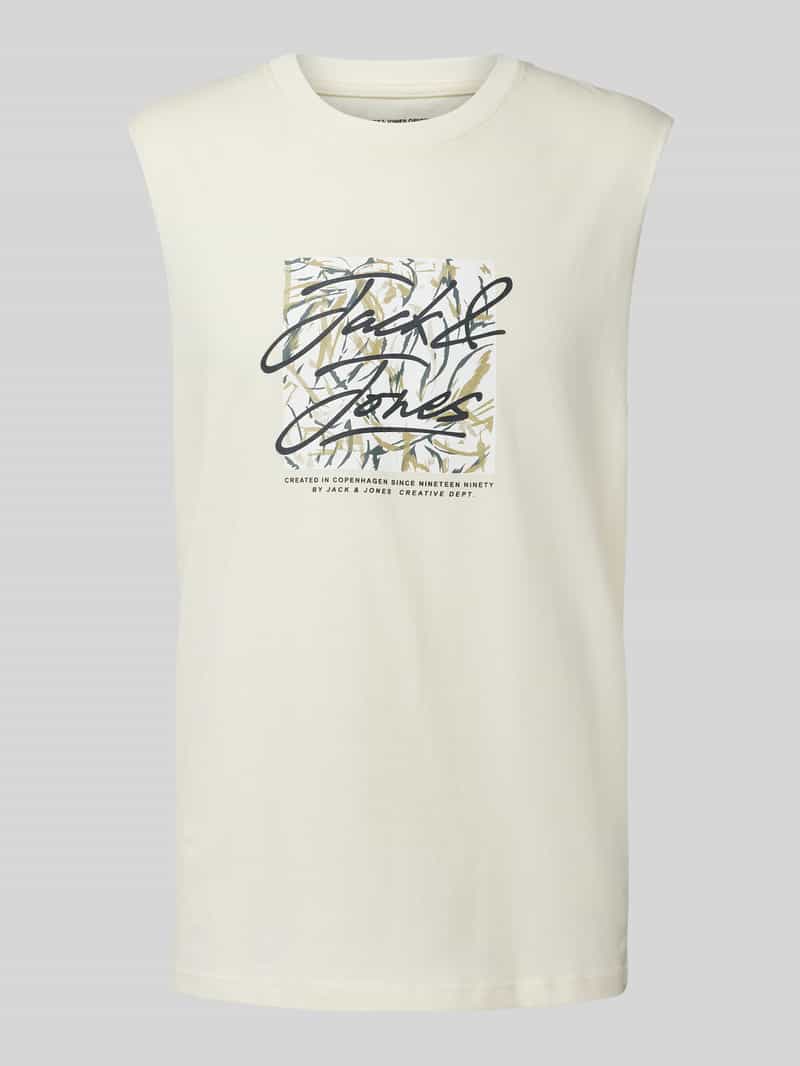 jack & jones Tanktop met labelprint model 'SPLIT'