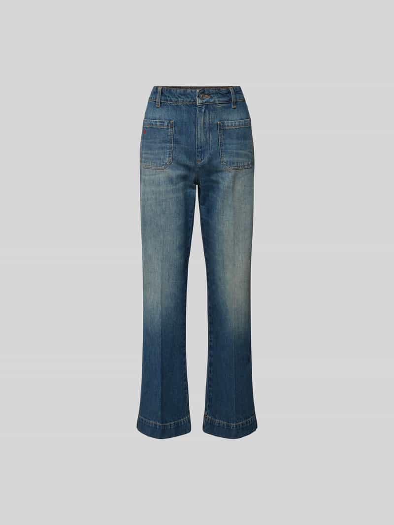 Jeans met labelstitching