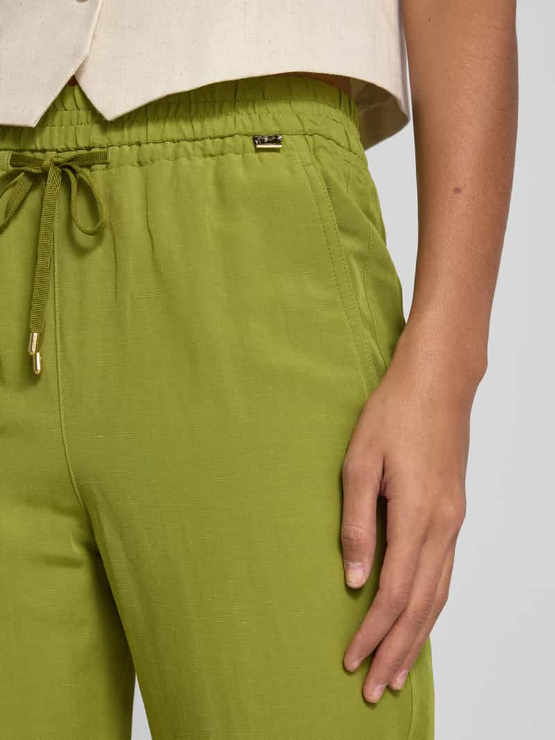 Marc Cain Tapered fit stoffen broek met tunnelkoord