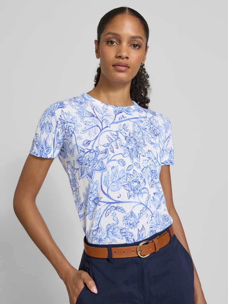 Lauren Ralph Lauren Gebreid shirt van een mix van linnen en katoen model 'EYELAH'