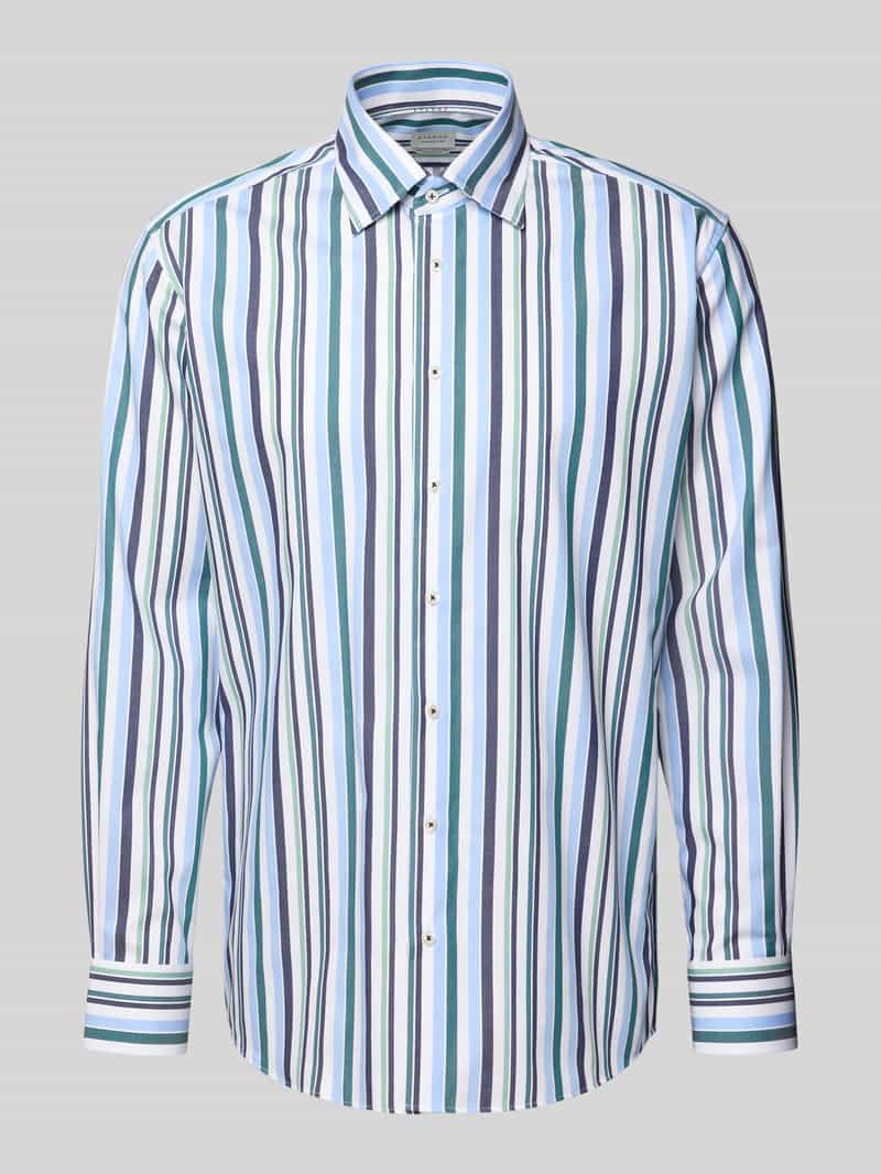 Eterna Regular fit zakelijk overhemd van katoen met kentkraag