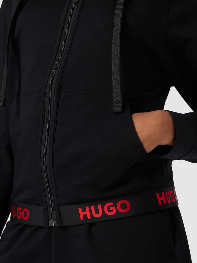 HUGO Sweatjack met elastische band met logo model 'SPORTY'