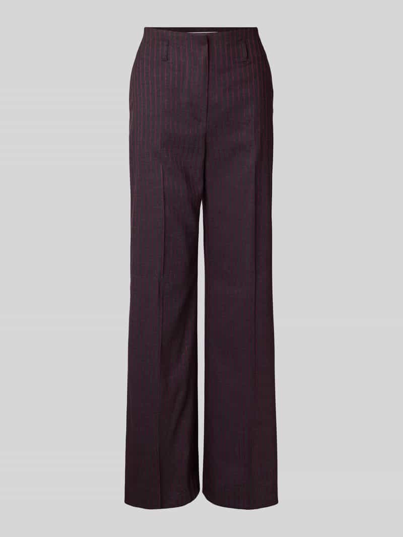 RAFFAELLO ROSSI Straight leg stoffen broek met persplooien model 'ANAIS'