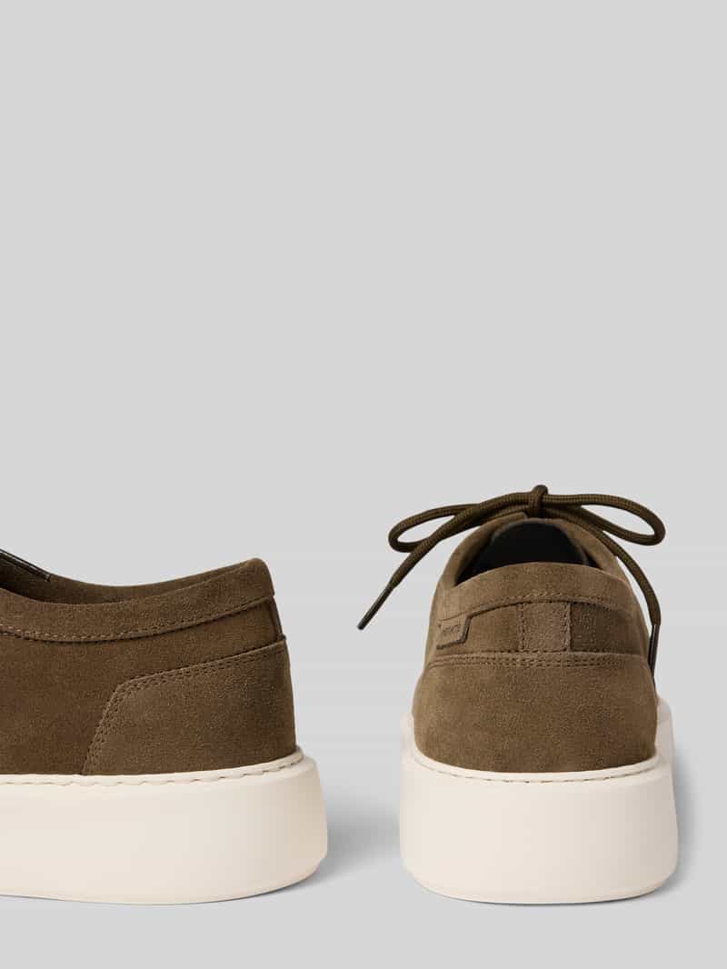 Antony Morato Leren sneakers met siernaad model 'NICHOLAS'