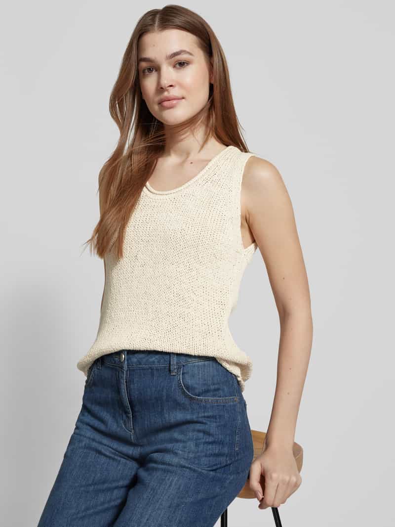 Marc O'Polo Regular fit gebreide tanktop van katoenmix